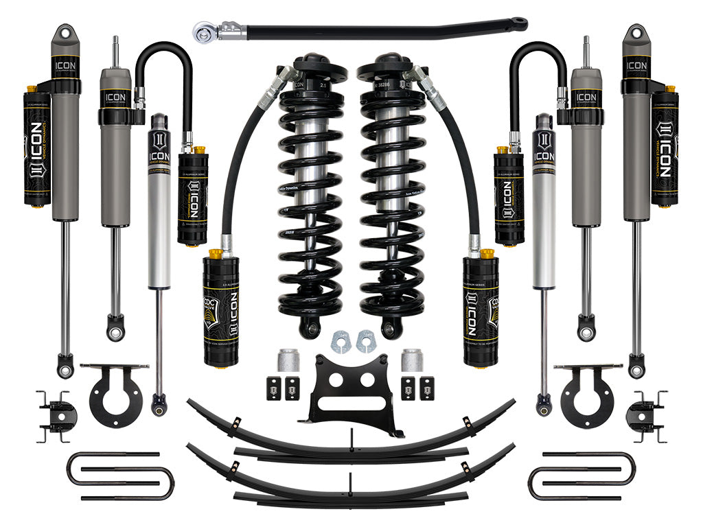 ICON Vehicle Dynamics 11-16 Ford F250/F350, 2.5-3" Lift, Stage 5 Coilover System w/ Leaf Springs