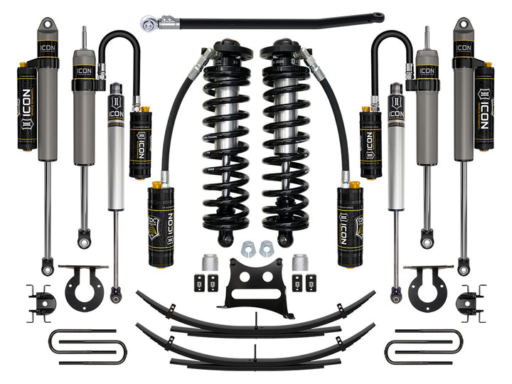 ICON Vehicle Dynamics 11-16 Ford F250/F350, 2.5-3" Lift, Stage 5 Coilover System w/ Leaf Springs