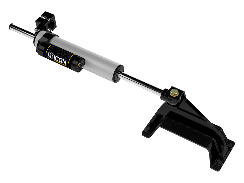 ICON Vehicle Dynamics 2023-2026 F-250/F-350 Ford Super Duty 4WD, 2.5 Centerline Steering Stabilizer Kit, Piggyback Reservoir