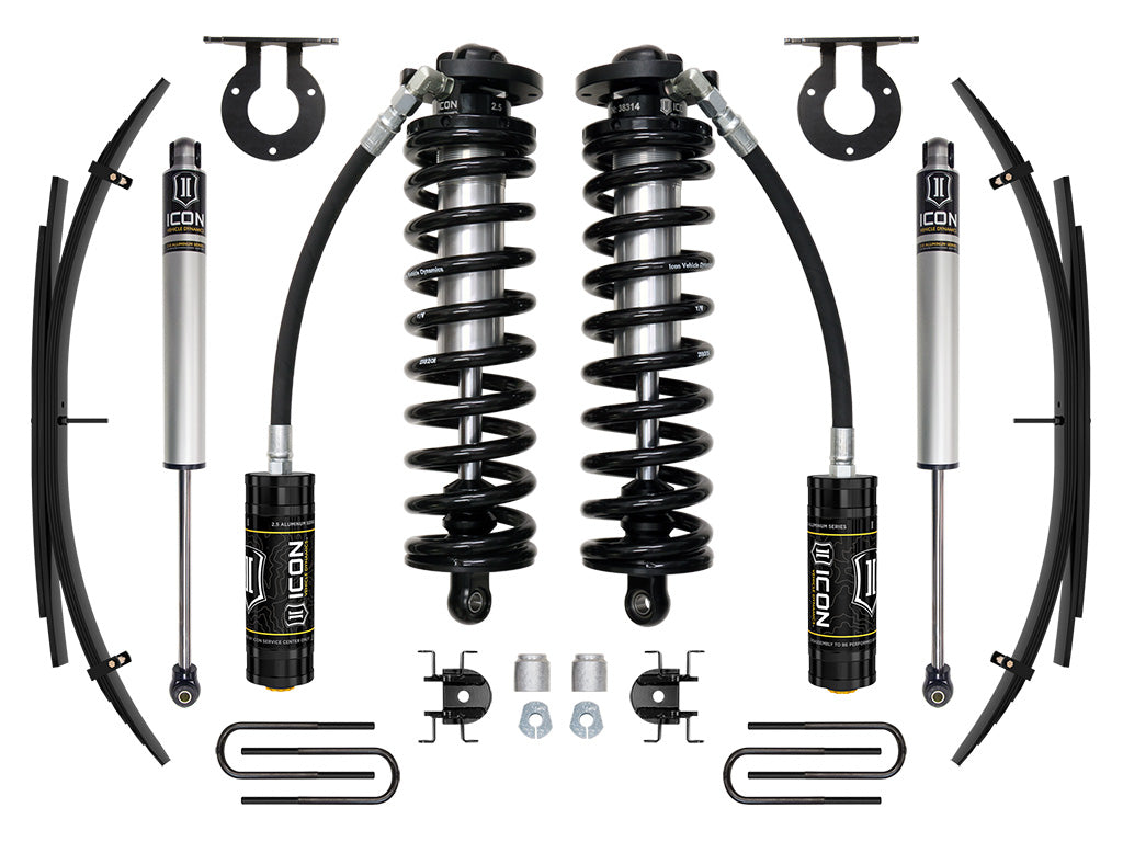 ICON Vehicle Dynamics 2017-2023 Ford F-250/F-350 Super Duty 4WD, 2.5-3" Lift, Stage 1 Coilover System w/ Expansion Packs