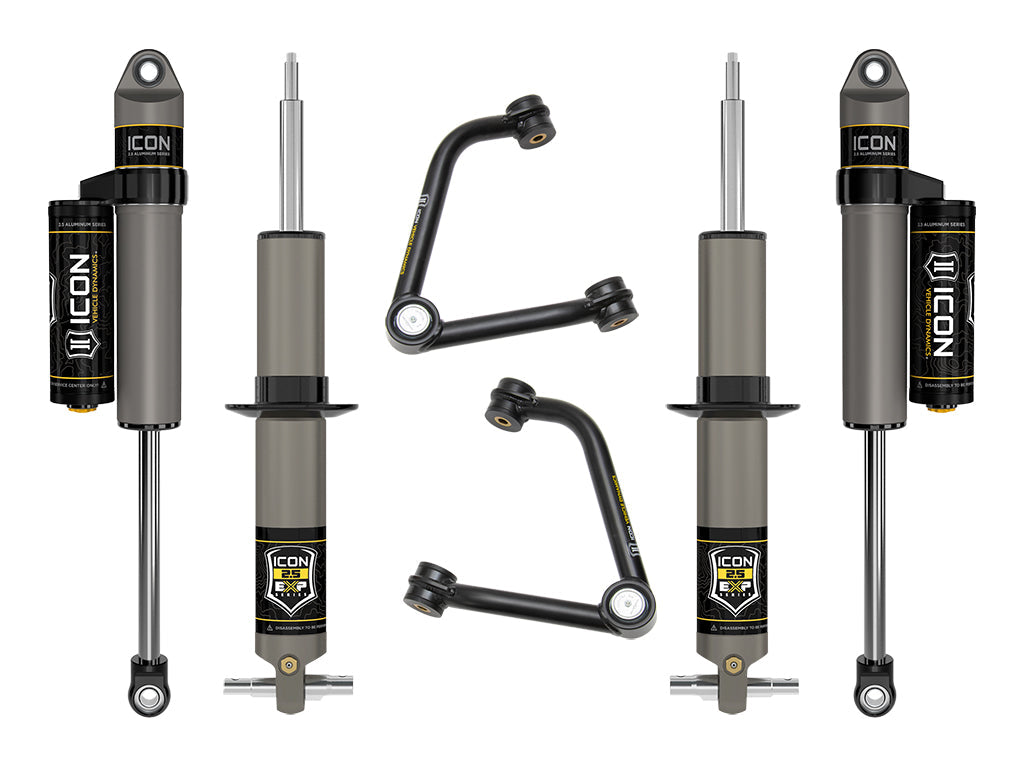 ICON Vehicle Dynamics 2019-2026 Chevrolet Silverado 1500/GMC Sierra 1500, 2.375-3.75" Lift, Stage 3 EXP Suspension System, Tubular