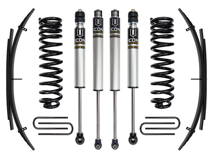 ICON Vehicle Dynamics 2011-2016 Ford F-250/F-350 Super Duty 4WD Diesel, 2.5" Lift, Stage 1 Suspension System w/ Expansion Packs