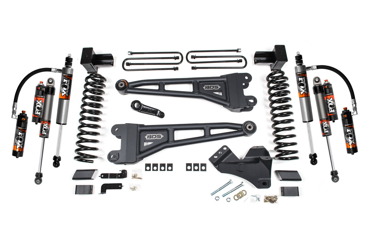 BDS Suspension 4 Inch Lift Kit w/ Radius Arms Ford F450 Super Duty 2020-2022 4WD - FOX 2.5 Performance Elite