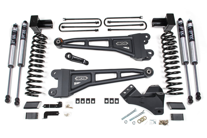 BDS Suspension 4 Inch Lift Kit w/ Radius Arms Ford F450 Super Duty 2020-2022 4WD - FOX 2.0 Performance Series