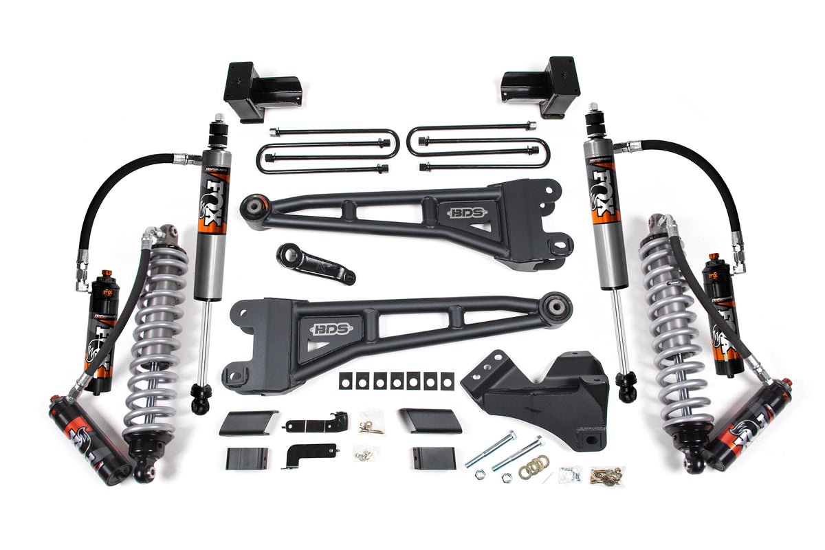 BDS Suspension 4 Inch Lift Kit w/ Radius Arms FOX 2.5 Coilover Conversion - Performance Elite Ford F450 Super Duty 2020-2022 4WD - FOX 2.5 Performance Elite