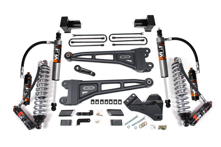 BDS Suspension 4 Inch Lift Kit w/ Radius Arms FOX 2.5 Coilover Conversion - Performance Elite Ford F450 Super Duty 2020-2022 4WD - FOX 2.5 Performance Elite