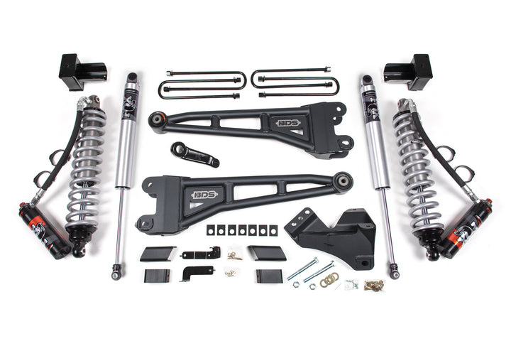 BDS Suspension 4 Inch Lift Kit w/ Radius Arms FOX 2.5 Coilover Conversion - Performance Elite Ford F450 Super Duty 2020-2022 4WD - FOX 2.5 Performance Series