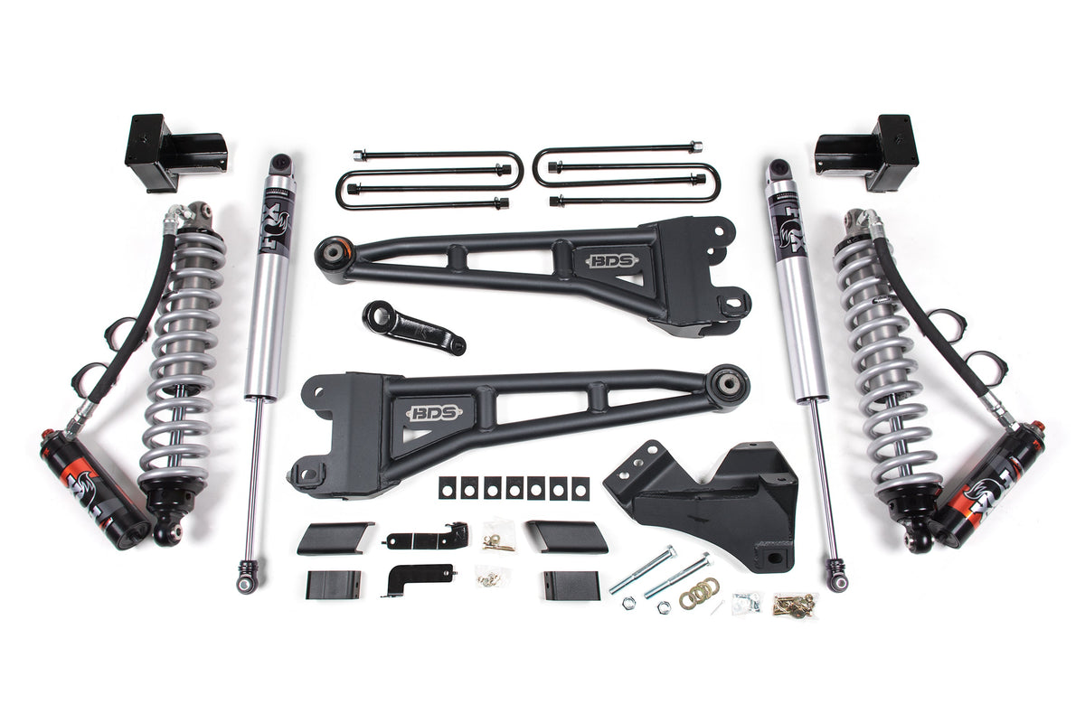 BDS Suspension 4 Inch Lift Kit w/ Radius Arms FOX 2.5 Coilover Conversion - Performance Elite Ford F450 Super Duty 2023-2026 4WD - FOX 2.5 Performance Series