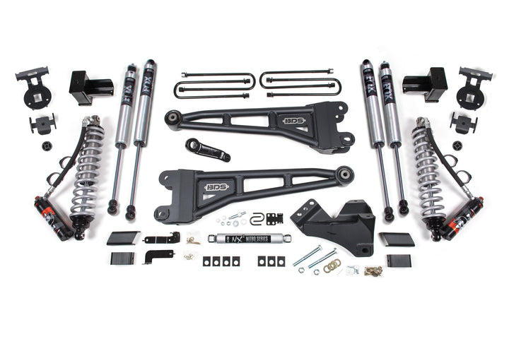 BDS Suspension 5 Inch Lift Kit w/ Radius Arm FOX 2.5 Performance Elite Coilover Ford F250/F350 Super Duty 2023-2026 4WD Diesel - Block Kit With Factory Overload – FOX 2.0 Performance Series