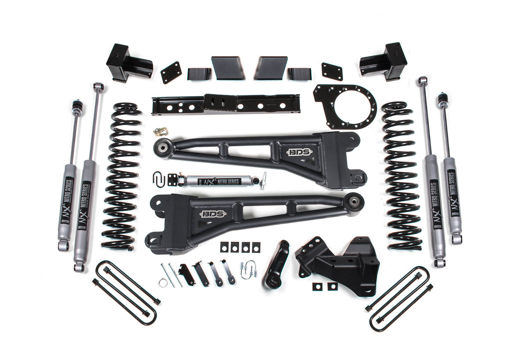 BDS Suspension 7 Inch Lift Kit w/ Radius Arm Ford F250/F350 Super Duty 2023-2026 4WD Diesel - Block Kit / NX2 Nitro Series