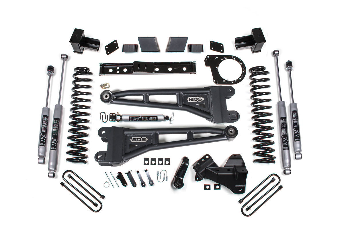 BDS Suspension 7 Inch Lift Kit w/ Radius Arm Ford F250/F350 Super Duty 2023-2026 4WD Diesel - Block Kit / NX2 Nitro Series