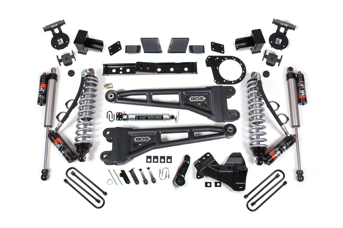 BDS Suspension 7 Inch Lift Kit w/ Radius Arm FOX 2.5 Coilover Conversion - Performance Elite Ford F350 Super Duty DRW 2023-2026 4WD Diesel - FOX 2.5 Performance Elite