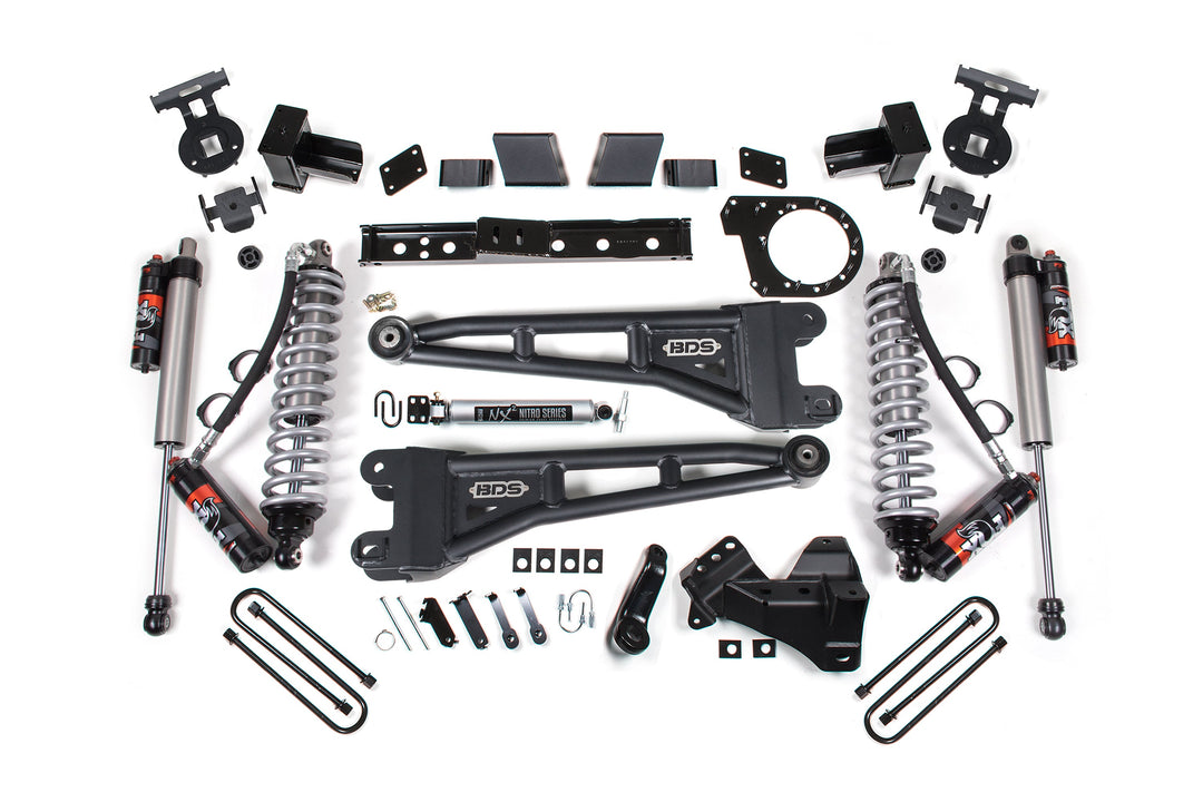 BDS Suspension 7 Inch Lift Kit w/ Radius Arms Ford F350 Super Duty DRW 2023-2026 4WD Diesel - FOX 2.5 Performance Elite