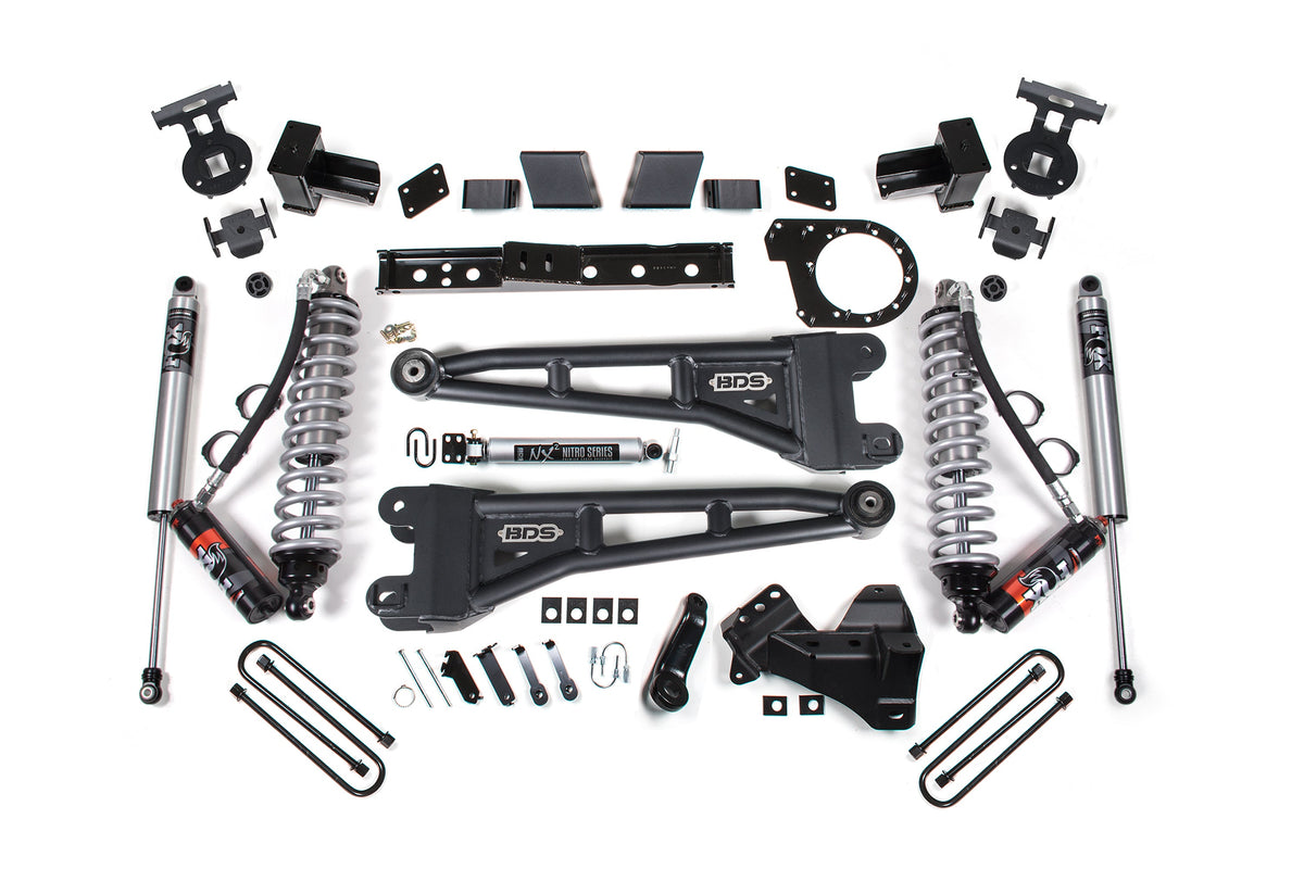 BDS Suspension 7 Inch Lift Kit w/ Radius Arm FOX 2.5 Performance Elite Ford F250/F350 Super Duty 2023-2026 Diesel - Block Kit – FOX 2.5 Performance Series HTO