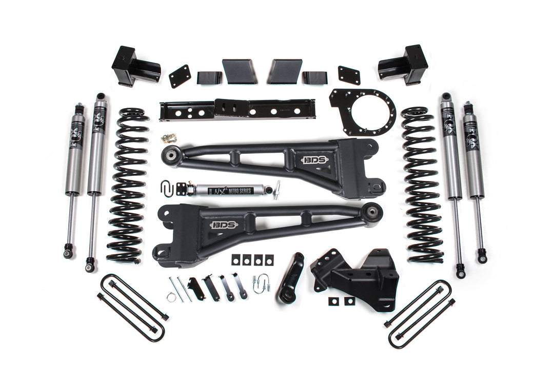 BDS Suspension 7 Inch Lift Kit w/ Radius Arm Ford F250/F350 Super Duty 2023-2026 4WD Diesel - Block Kit / FOX 2.5 Performance Series HTO