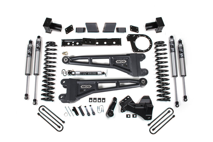 BDS Suspension 7 Inch Lift Kit w/ Radius Arms Ford F350 Super Duty DRW 2023-2026 4WD Diesel - FOX 2.5 Performance Series HTO