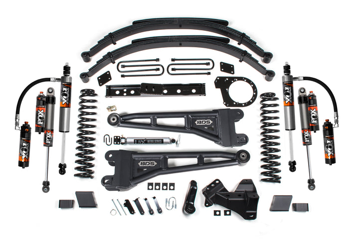 BDS Suspension 7 Inch Lift Kit w/ Radius Arm Ford F250/F350 Super Duty 2023-2026 4WD Diesel - Leaf Springs / FOX 2.5 Performance Elite