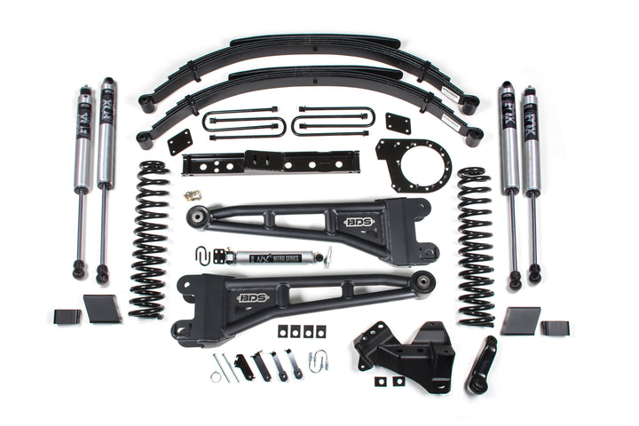 BDS Suspension 7 Inch Lift Kit w/ Radius Arm Ford F250/F350 Super Duty 2023-2026 4WD Diesel - Leaf Springs / FOX 2.0 Performance Series