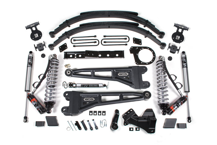 BDS Suspension 7 Inch Lift Kit w/ Radius Arm FOX 2.5 Performance Elite Ford F250/F350 Super Duty 2023-2026 Diesel - Leaf Springs – FOX 2.5 Performance Series HTO
