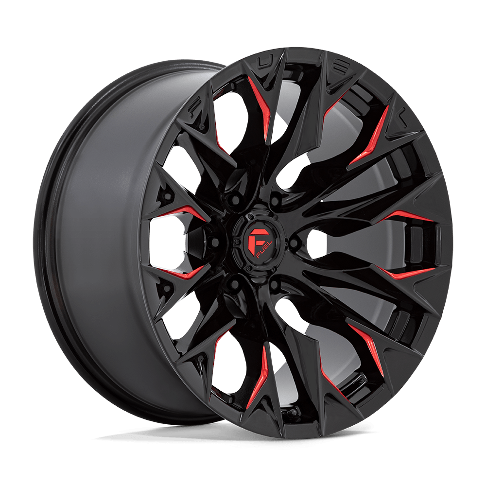 Fuel FLAME GLOSS BLACK MILL W/ CANDY RED