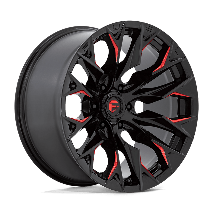 Fuel FLAME GLOSS BLACK MILL W/ CANDY RED