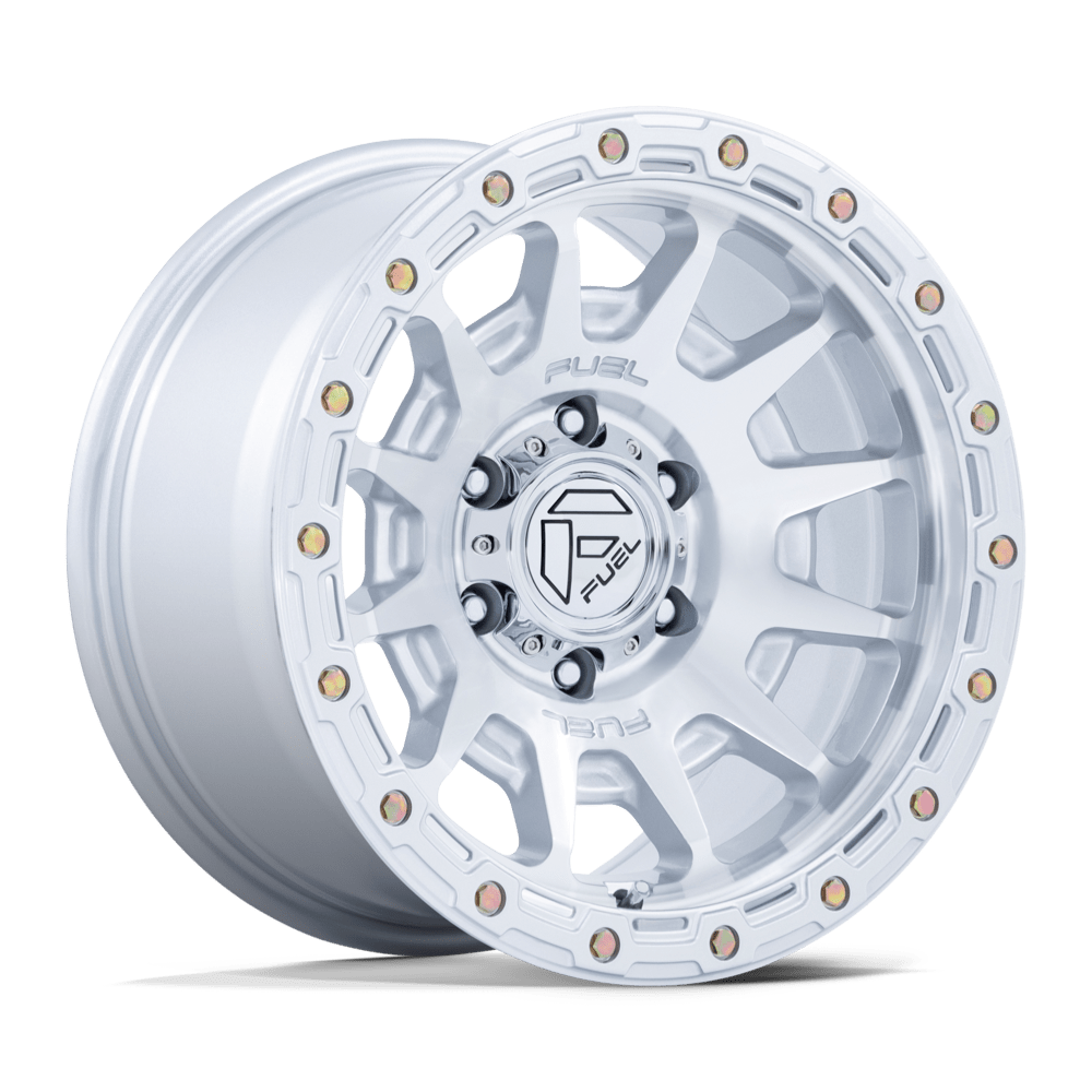Fuel FORTRESS GLOSS SILVER W/ MACHINED FACE