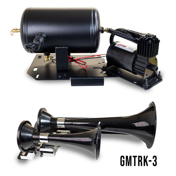 Kleinn Triple Air Horn &amp; Onboard Air System - 2007-2020 Silverado, Sierra &amp; SUVs - image 2