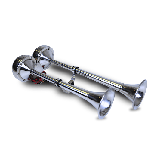 Kleinn Model MARINE-ONE Dual Chrome Electric Horn - 12-Volt, No Air System Required - image 1