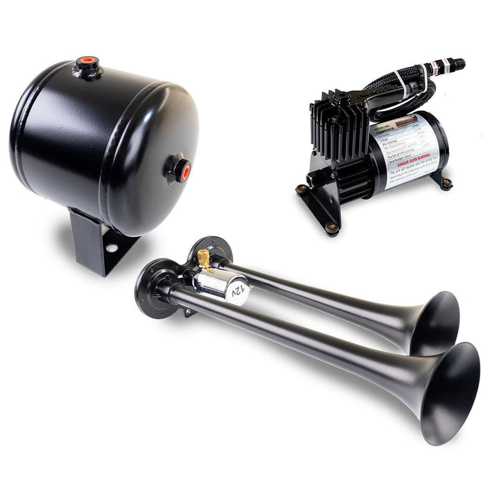 Kleinn ProBlaster HK2-1 Dual Black Horn Kit with 120 PSI Onboard Air - Universal - image 1