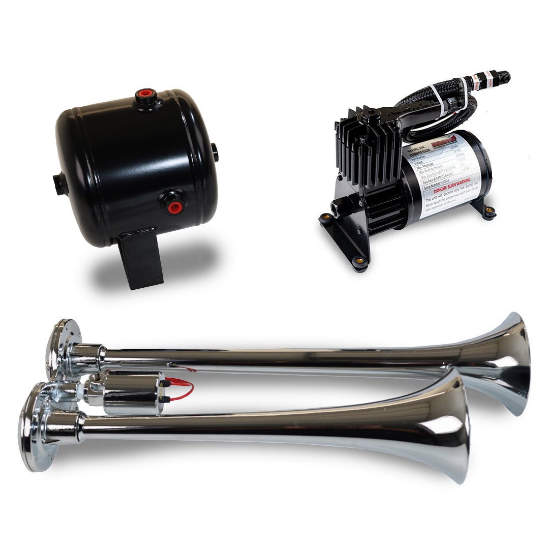 Kleinn ProBlaster HK2 Dual Chrome Horn Kit with 120 PSI Onboard Air - Universal - image 1
