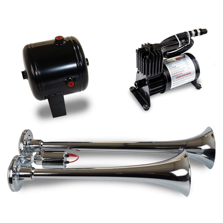 Kleinn ProBlaster HK2 Dual Chrome Horn Kit with 120 PSI Onboard Air - Universal - image 1