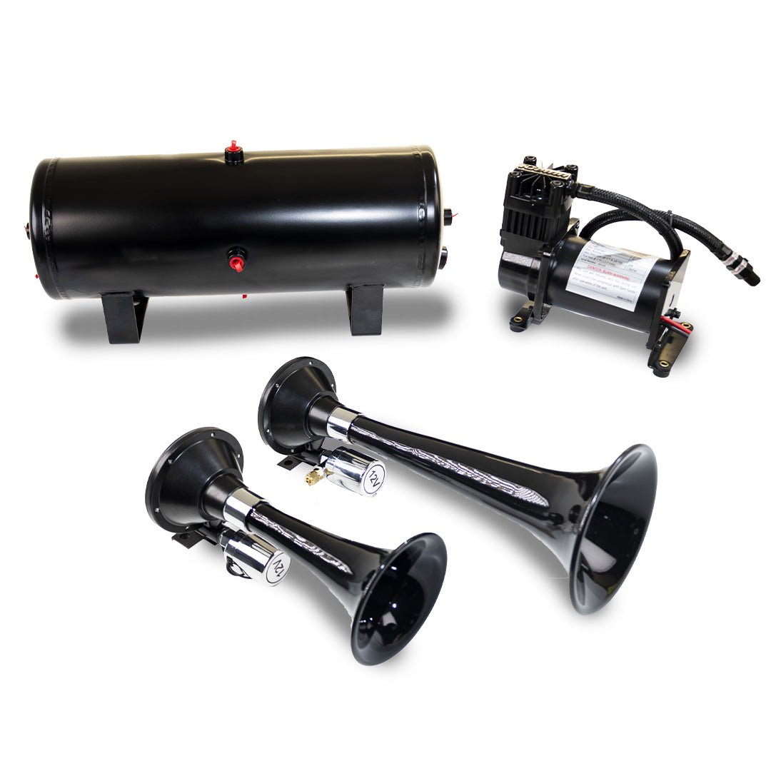 Kleinn ProBlaster HK5 Dual Black Horn Kit with 150 PSI Onboard Air - Universal - image 1