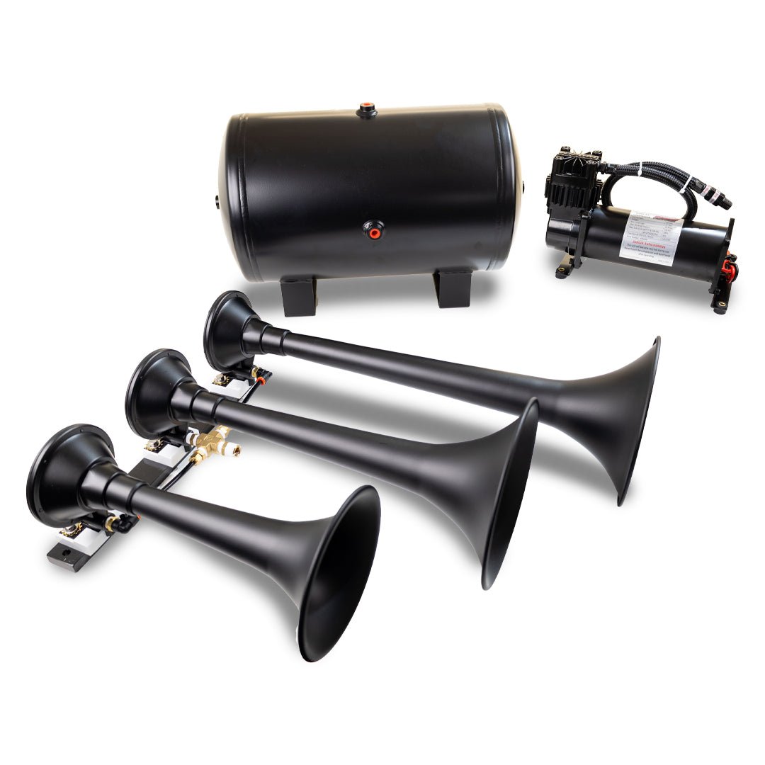 Kleinn ProBlaster HK9 Triple Black Horn Kit with 150 (200) PSI Onboard Air - Universal - image 1
