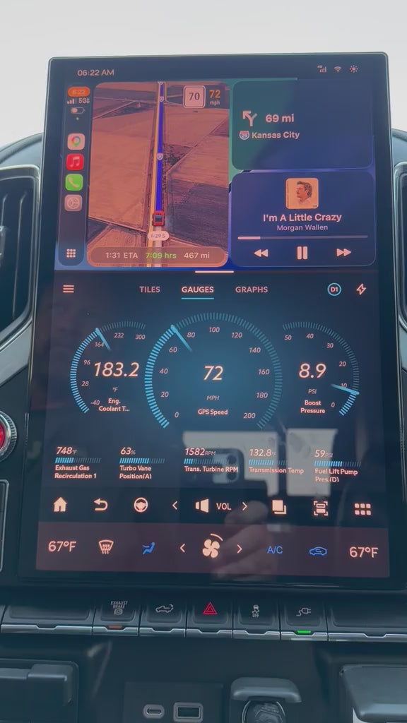 Chevy Silverado 3500 "BIG 17" Tesla Style Screen 2019-2026
