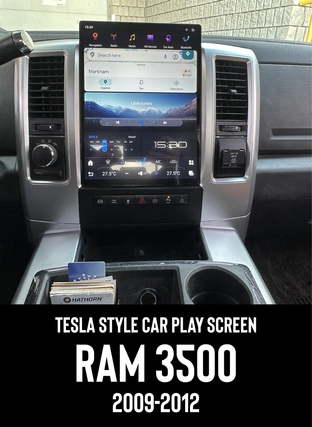 Ram 3500 Tesla Style Screen 2009-2012