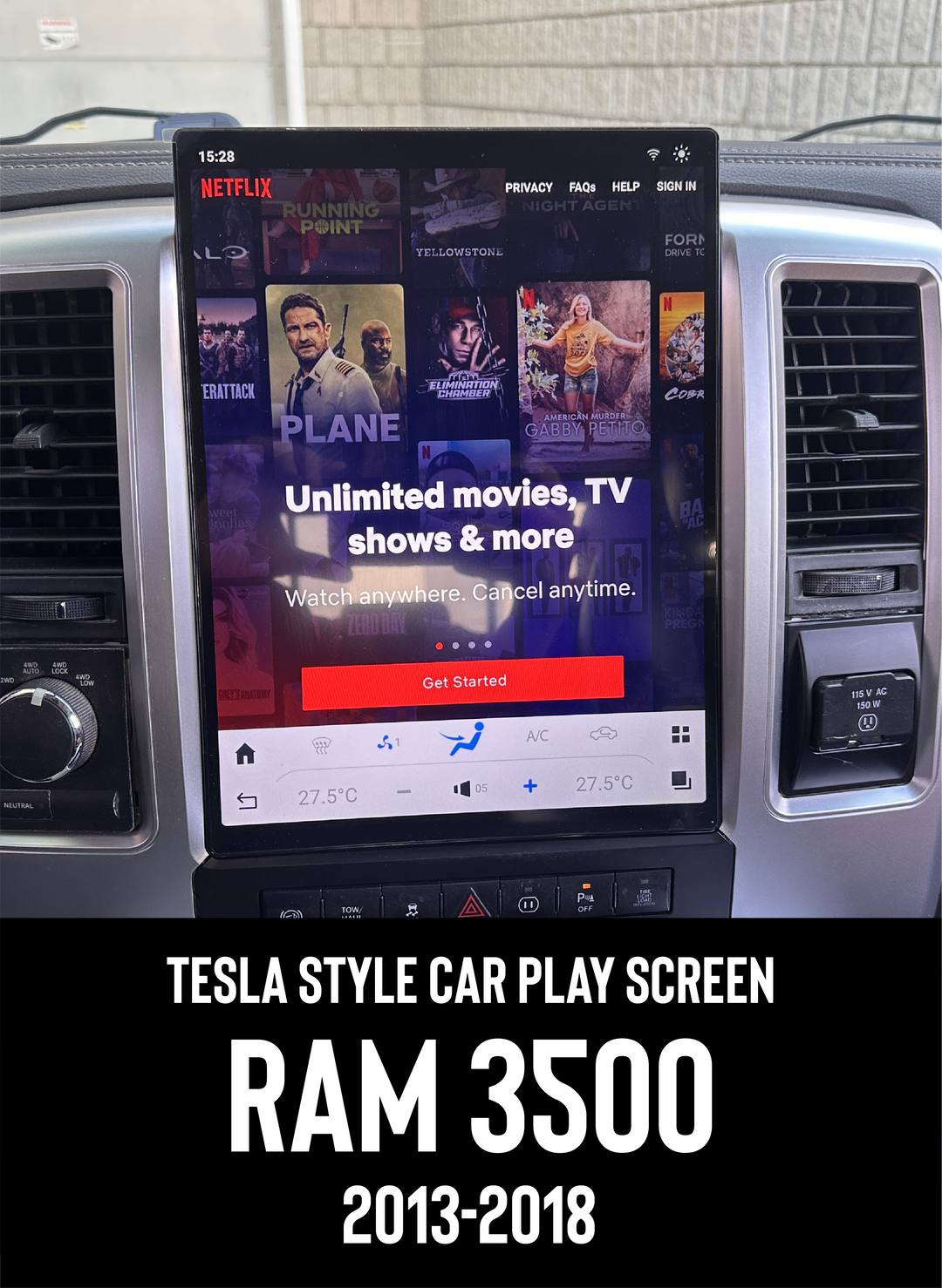 Ram 3500 Tesla Style Screen 2013-2018