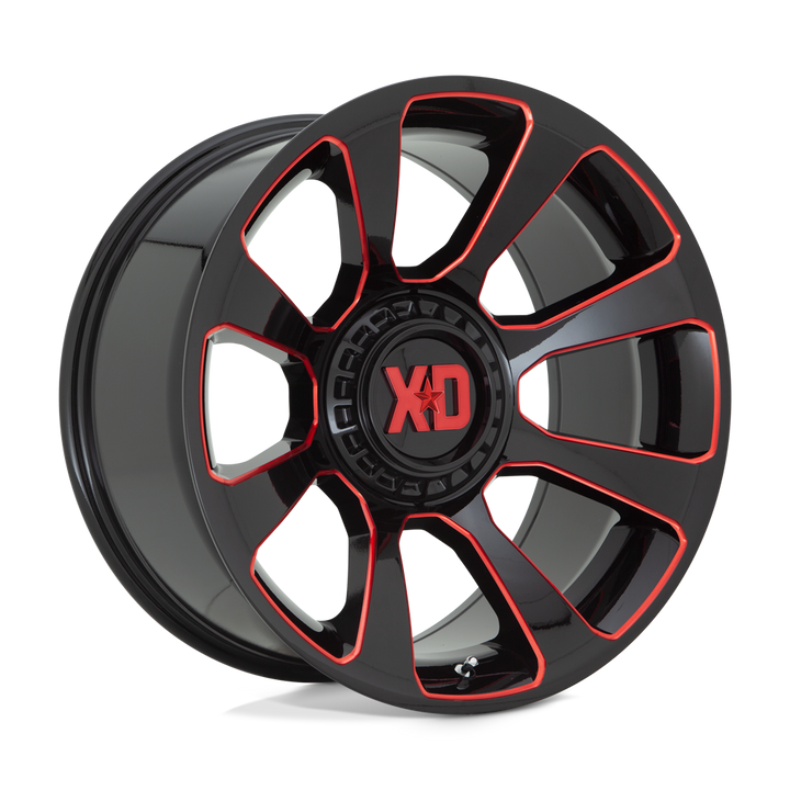 Gloss Black Milled W/ Red Tint
