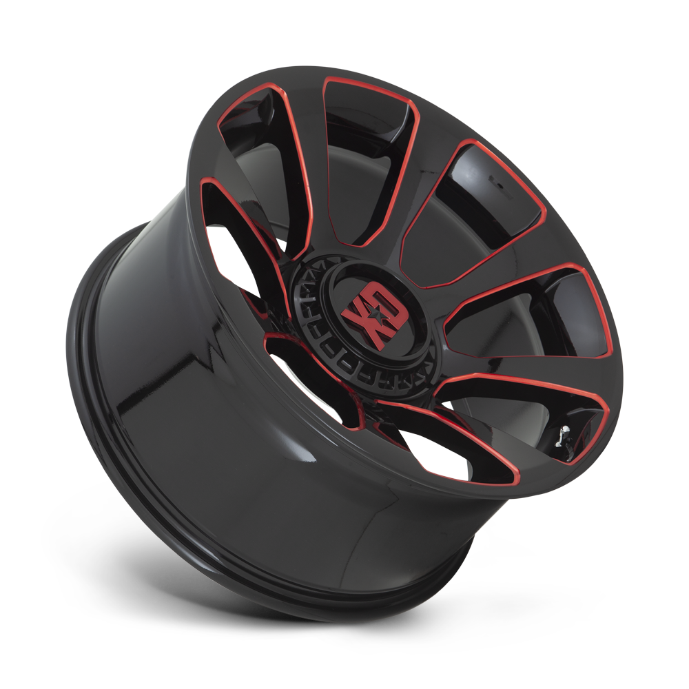 Gloss Black Milled W/ Red Tint