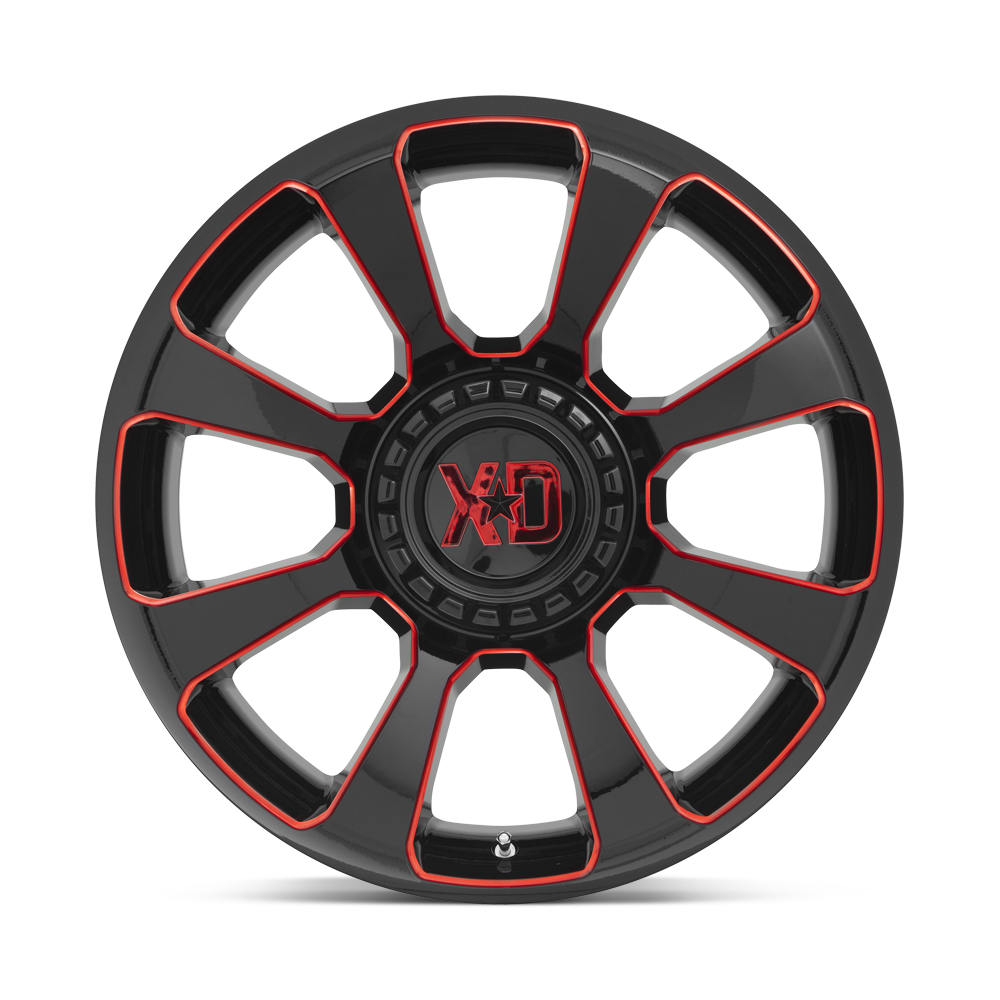 Gloss Black Milled W/ Red Tint