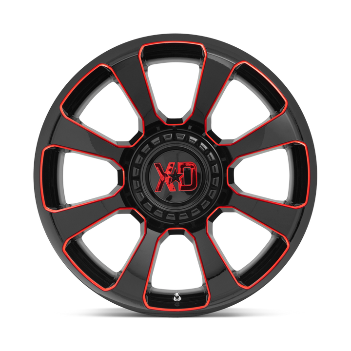 Gloss Black Milled W/ Red Tint
