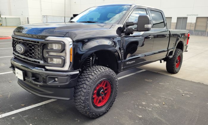4" COIL SPRING SUSPENSION SYSTEM WITH FALCON MAX3.3 SHOCKS AND RADIUS ARMS - 2023-2026 FORD SUPER DUTY F250/F350 4WD
