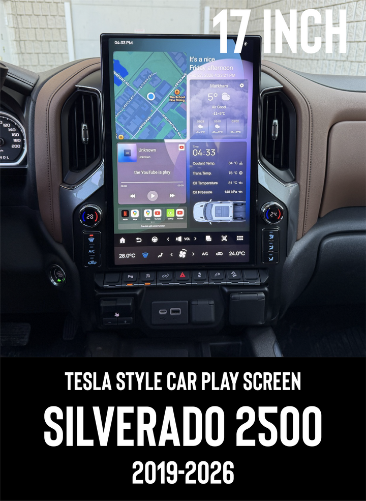 Chevy Silverado 2500 "BIG 17" Tesla Style Screen 2019-2026