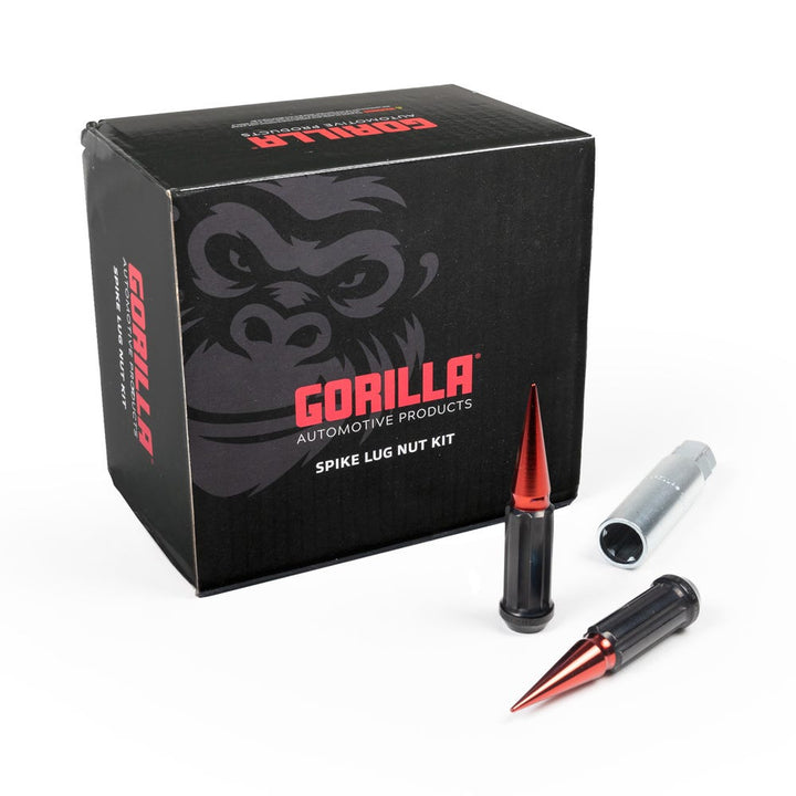 Gorilla Spline Spike Lug Nuts – Red