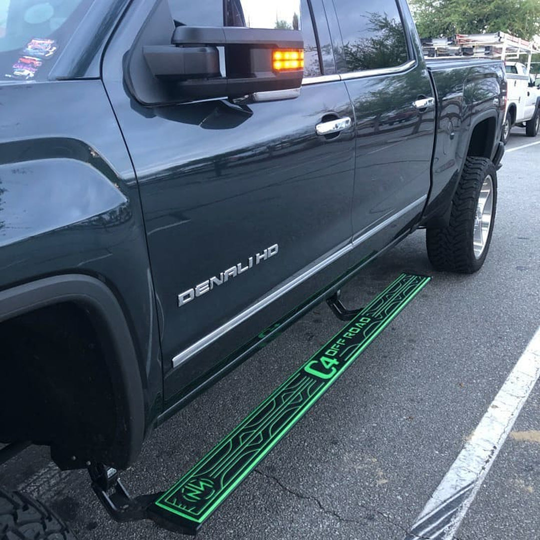 Comfort Angled Teak Truck Running Board Step Pads